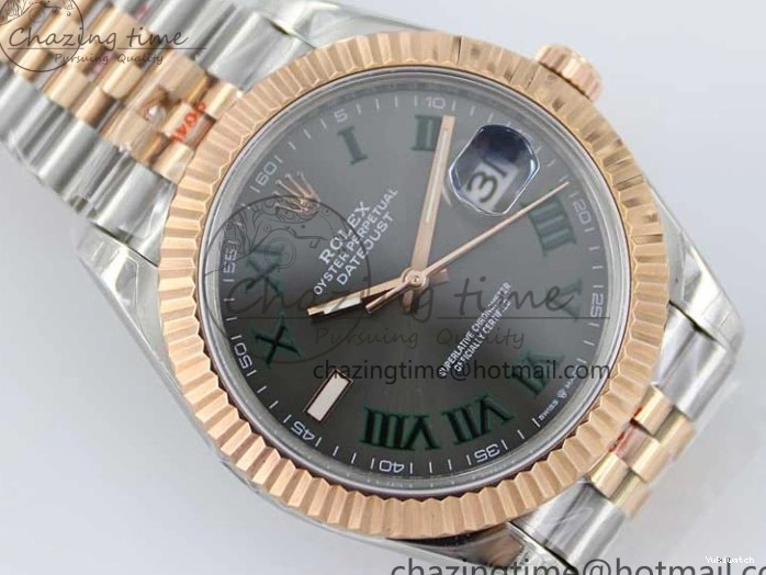 VR3235 904L Green on 126331 Edition Dial SS Bracelet RG Best 41 Steel TWF Jubilee 1:1 RG SS DateJust Roman Gray 0421